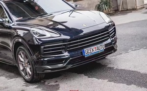 Fibre de carbone pour <span class=keywords><strong>Porsche</strong></span> <span class=keywords><strong>Cayenne</strong></span> S coupé pour pare-chocs avant lèvre jupe latérale Kit de carrosserie arrière - Product Image 3