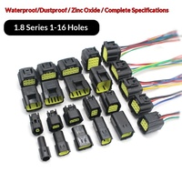 Conector de Cableado Automotriz Impermeable y Regulable de 1.8mm para 1/2/3/4/6/8/10/12/16 Pines (Material PVC/Cobre)