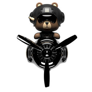 Bear <span class=keywords><strong>Pilot</strong></span> Propeller Car Perfume Auto Outlet Vent Clip Nuevo modelo Vehículo Fragancia Ambientador perfumado Hecho de plástico duradero - Product Image 1