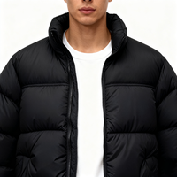 Veste matelassée réversible personnalisée pour homme, coupe-vent, anti-froid, grande taille, hiver, chaude, confortable, avec fermeture éclair, en duvet rapide, écologique