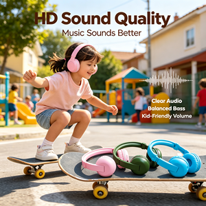 Casque Bluetooth pour enfants BuddyPhones de haute qualité, casque stéréo sans fil à réduction de bruit active pour les cours en ligne - Product Image 1