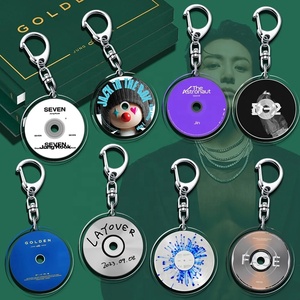 KPOP Idol Bangtan Boys Mini CD GOLDEN LAYOVER D-DAY INDIGO JK RM V JIN SUGA Plastic Keyring Acrylic Keychain
