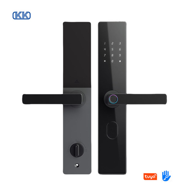 KK TTlock APP Quality Smart Lock for Apartment Doors Good Quality Aluminium Alloy Black Door Lock with Card Key