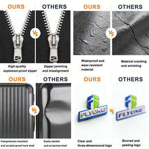 En Gros Multi-Fonctionnel Grande Capacité Cadre en Aluminium Ensembles de Bagages Coque Rigide Valise Cabine Set de Voyage - Product Image 4