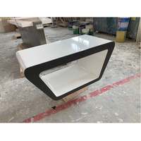 Ovale Form Weiß Massive Oberfläche Büroraum Couch tisch Moderne Wohnzimmer möbel