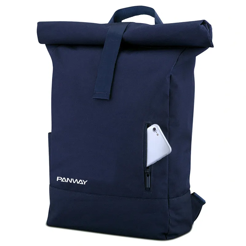 Professional Manufacturer Custom Logo Travel Waterproof Travel RPET Rolltop Anti Theft Laptop Backpack Bags