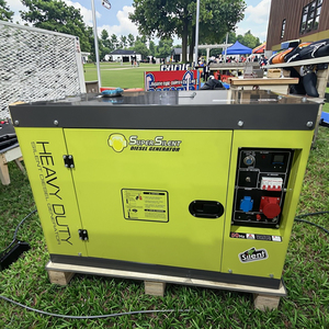 เครื่องกำเนิดไฟฟ้าดีเซลแบบพกพาขนาด 10KVA สำหรับใช้ในชุมชน  แบบเงียบ  พร้อมระบบกันเสียง  กำลังไฟ 5kw  ดีไซน์แบบปิด  ระบบ ATS สำหรับใช้ในบ้านทุกวัน  แรงดันไฟฟ้า 110V - Product Image 4
