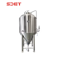 Fermenteurs à bière isobares en acier inoxydable de 100L, 200L, 300L, 500L, 600L, 1000L, cuves de fermentation et de brillance