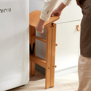 <span class=keywords><strong>Escalera</strong></span> <span class=keywords><strong>Plegable</strong></span> Interior <span class=keywords><strong>de</strong></span> <span class=keywords><strong>Madera</strong></span> para Cocina, Taburete Pequeño, Banco Portátil para Zapatos, Soporte para Macetas, Taburete <span class=keywords><strong>Plegable</strong></span> <span class=keywords><strong>de</strong></span> <span class=keywords><strong>Madera</strong></span> <span class=keywords><strong>de</strong></span> 3 Escalones - Product Image 4