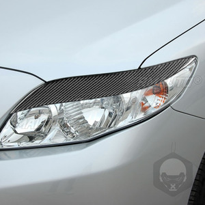 2 pièces de garnitures de phares en fibre de carbone pour Toyota Corolla 2008-2011, autocollants de phares, garnitures de phares - Product Image 6