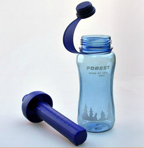 Botella de agua de plástico a prueba de fugas con pajita - Botella de agua deportiva portátil de mano - Product Image 3