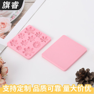 Snowflake Fondant <b>Silicone</b> Mold Pink Multi Size Flexible Cookie Shaping <b>Baking</b> Tool - Product Image 4
