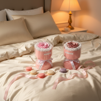 Bouquet de roses éternelles personnalisable, fleur à tenir en main pour un cadeau de la Saint-Valentin