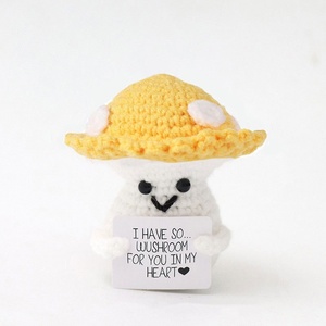 โครเชต์มือตลกแสดงออกทางบวกผ้าฝ้ายมันฝรั่งทอแตงกวาอะโวคาโดเครื่องประดับจี้รูปสัตว์การ์ตูนน่ารัก - Product Image 5