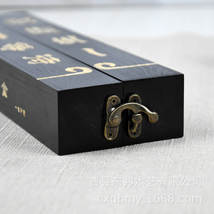 Boîte cadeau en bois rectangulaire gravée, artisanale, pour objets de collection, origine Shandong, taille et épaisseur personnalisables - Product Image 2