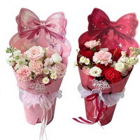 Magnifique papier d'emballage pour fleurs fraîches fait main, feuille de façonnage intégrée spéciale, ensembles de décoration de fête à coins vifs pour cadeaux