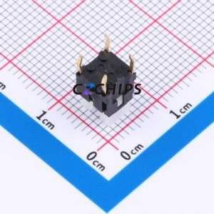 TR1-01 Push Button Switch Through hole Switch Single Pole Single Throw - Normally Open Round Plunger Through Hole 10mA - Product Image 2