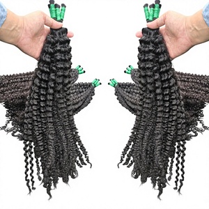 Extensions de cheveux humains 100% Remy vierges indonésiens, couleur noir naturel, super double drawn, double trame, pour vente en gros - Product Image 5