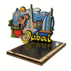 Logo Wood 70 X 50 Mm Seoul Korea Souvenir Custom 3D Country Wooden <b>Fridge</b> Magnet - Product Image 5