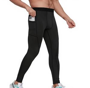 Men's Solid Skinny Sports Pants Fitness Running <strong>Training</strong> <strong>Trousers</strong> Breathable Quick-drying Stretch Moisture Wicking Side Pockets - Product Image 1