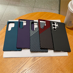 ultra <strong>Thin</strong> Matte Contrast Color Pc Hard Shockproof Texture Carbon Fiber <strong>case</strong> for samsung S24 ultra S23 S22 Note20 Note10 - Product Image 2