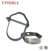 Support de suspension à étrier UTT30, homologué FM UL CE, en acier au carbone galvanisé de 1/2 à 12 pouces, pour support de tuyauterie anti-incendie et anti-sismique – Approvisionnement direct usine