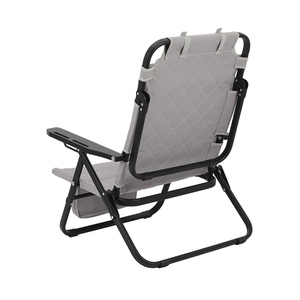 Outdoor Portable Six-position <b>Backrest</b> Adjustment Heavy Duty Lightweight Folding Recliner Camping Ground Chair - Product Image 6