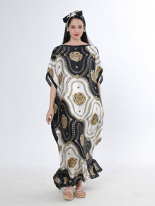 Whosale 2025 Phụ Nữ Mới Nhất Satin Voan Phi Áo Cộng Với Kích Thước Truyền Thống Kaftan Váy Hồi Giáo Buổi Tối Bên Phụ Nữ Quần Áo - Product Image 2