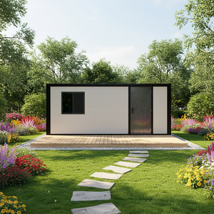 Casa Container Prefabbricata 40FT Personalizzata con Tetto in Legno e EPS, Veranda Inclinata, Layout 2 Stanze, per Ufficio, Hotel, <span class=keywords><strong>Affitto</strong></span> - Product Image 2