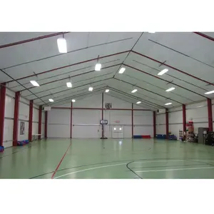 Hızlı inşa prefabrik Futsal/basketbol sahası bina çelik yapı spor stadyumu için tenis/yüzme/Badminton
