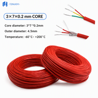 Kabel Ekstensi Termokopel Karet Silikon Suhu Tinggi Tipe K/J/T/E/N Fleksibel Terlindungi IP65 300V/600V Kabel Kompensasi