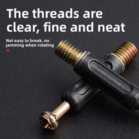 Connecteur de meubles trois-en-un en fer |   Verrou de roue excentrique à dégagement rapide et tige de raccordement |   Fixateur robuste pour armoire