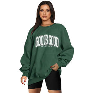 Nueva Llegada: Sudaderas Personalizadas para Mujer, Estilo Oversize, Manga Larga, Felpa de Algodón, Ropa Casual Urbana, Cómoda y Holgada para Otoño e Invierno - Product Image 2