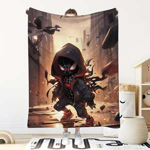 Manta de franela suave con estampado de superhéroe Spider-Man de dibujos animados y Anime - Product Image 5