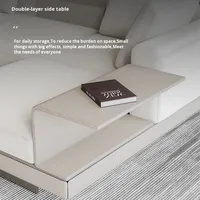 Canapé d'angle moderne en coton et lin de style italien minimaliste avec pieds en acier inoxydable pour salon, différentes tailles
