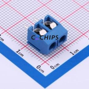MX301-5.0-02P-BU01-Cu-Y-A Screw Terminal Block Through hole Component (THT),P=5mm Connector 1x2P 5mm Blue Through Hole - Product Image 1