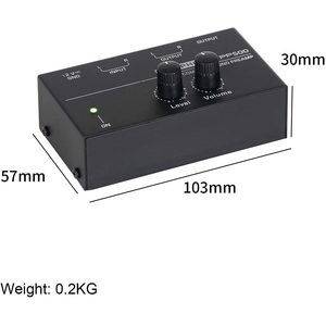 Preamplificador de Phono Ultracompacto Microphono PPS500 con Controles de Nivel y Volumen para Tocadiscos - Product Image 2