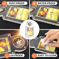 Boîte de présentation personnalisée en acrylique transparent avec fentes pour cartes gradées, pièces de monnaie et objets de collection
