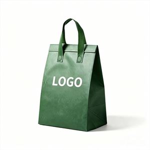 Sac isotherme personnalisé pour le déjeuner avec poignée, sac thermique non tissé recyclable, imprimé en héliogravure - Product Image 1