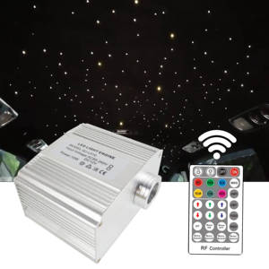 10W RGBW Multi-Color Changing Fiber Optic Star <b>Light</b> Strip Kit with Flashing Motor & RF Remote Control for Car Roof Ceiling - Product Image 3