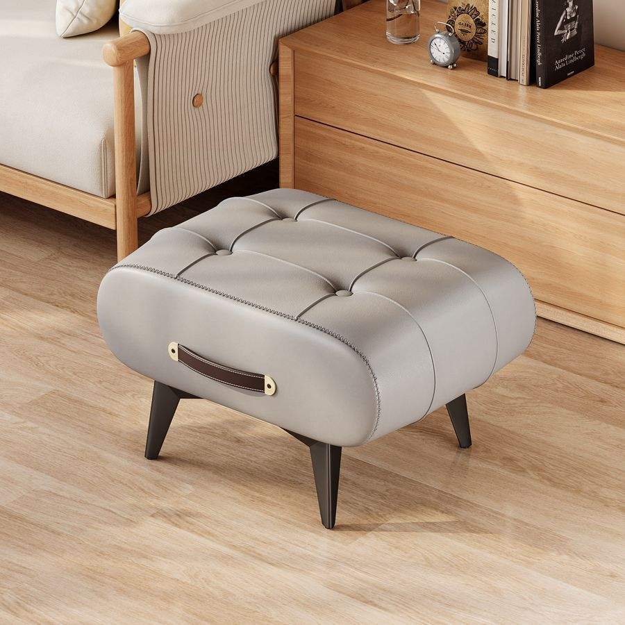 Grey soft-packaged shoe-changing stool