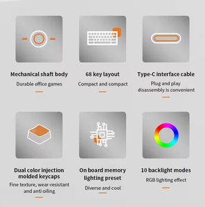 K68 Mechanical RGB Backlit Cool Gaming Keyboard for Computer, Laptop, Office Gaming Wired Keyboard - Product Image 5