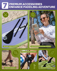 Planche à pagaie <span class=keywords><strong>gonflable</strong></span> 11'6''x35''x6'' pour les familles, tous les accessoires inclus, matériau Drop Stitch pour le yoga et les sports nautiques - Product Image 6