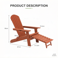 Chaises pliantes Adirondack en plastique pour jardin et villa, durables et imperméables, avec repose-pieds escamotable – Offre Spéciale