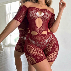Oferta caliente: Conjunto <span class=keywords><strong>de</strong></span> lencería sexy <span class=keywords><strong>de</strong></span> malla transparente con minifalda y body sin entrepierna, ideal para venta al por mayor. - Product Image 4