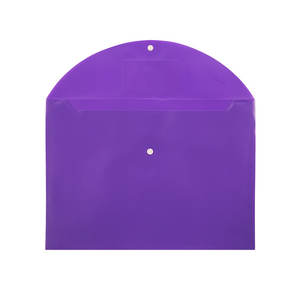 Elegante billetera de plástico A4 para documentos, colores Macaron, Material PP, cierre de botón a presión, patrón de carpeta de sobre para estudiantes de escuela - Product Image 4