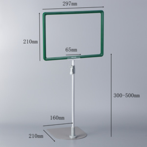 Support de table moderne en acier écologique à double tube pour affiches, présentoir pour expositions et publicité, modèle Junyao - Product Image 5