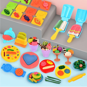 Kit de fabrication de pâte à <span class=keywords><strong>modeler</strong></span> de qualité supérieure, non toxique, en pâte de blé de qualité alimentaire, 38 pièces, pour les tout-petits, jeu quotidien parent-enfant en intérieur, boîte cadeau - Product Image 4