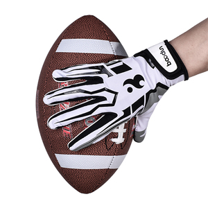 Gants de football américain professionnels <span class=keywords><strong>HBG</strong></span> 1071 antidérapants et respirants avec gants de rugby en silicone intégral - Product Image 5