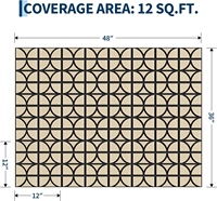 Panneaux muraux acoustiques en bois géométriques 3D modernes, panneaux en bois absorbant le son, support en feutre PET, placage en chêne blanc, panneau acoustique en MDF